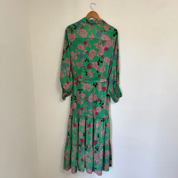 MISA Los Angeles Esmee Long Midi Dress in Peony Floral Size Medium
